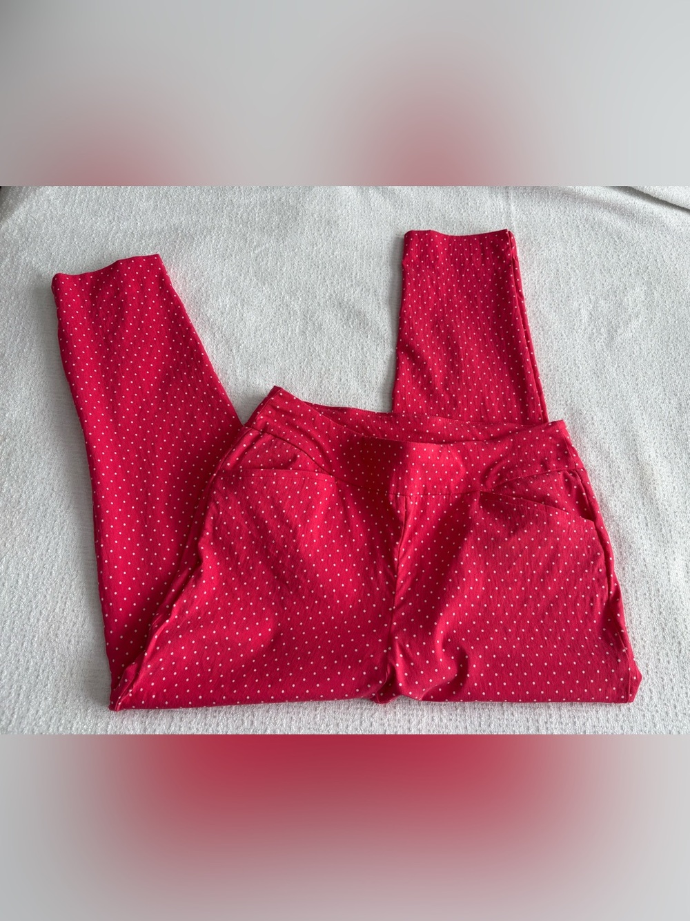 Chicos women hot pink polka dot pants